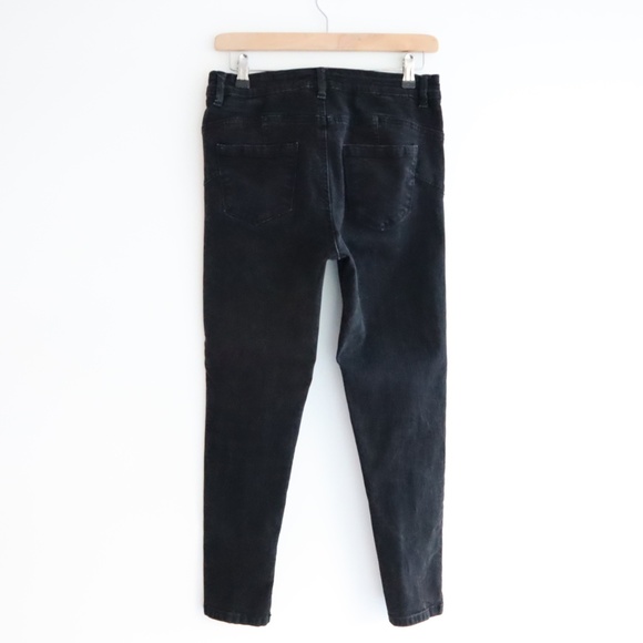 Washed Out High Rise Skinny Jeans - Black, S - Picture 2 of 4